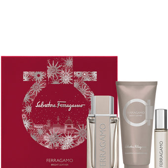 Salvatore Ferragamo Coffret cadeau 3 pièces en cuir brillant