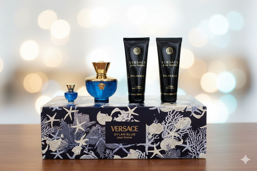 Versace Pour Femme Dylan Blue edp  4 pcs gift set by Versace