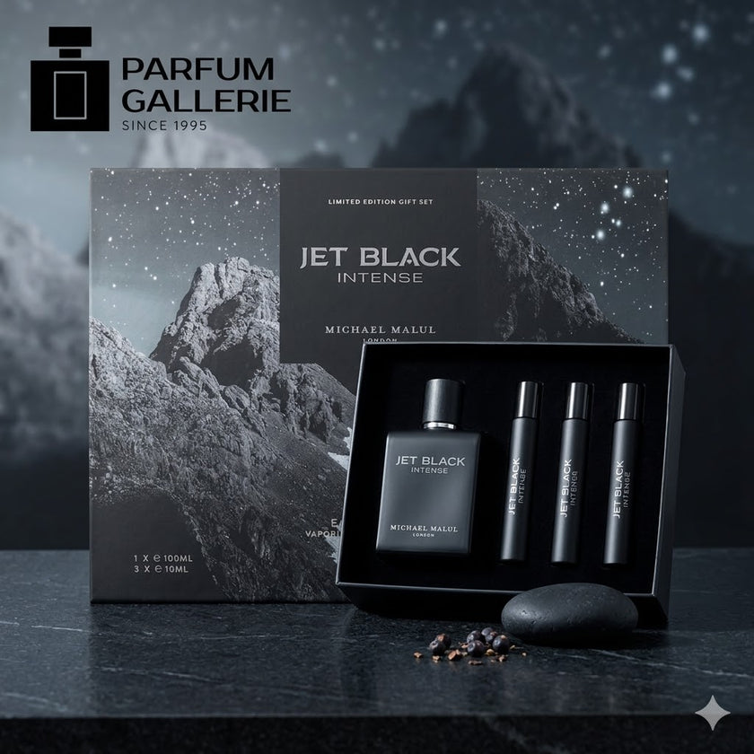 Michael Malul  Jet Black Intense EDP Gift Set of 4 piece