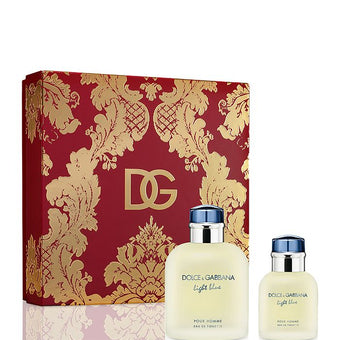 D&G LIGHT BLUE POUR HOMME EAU DE TOILETTE GIFT SET OF 2 PIECE  BY D&G