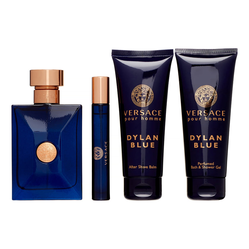 Versace Pour Homme Dylan Blue SET DE REGALO DE 4 PIC para hombre