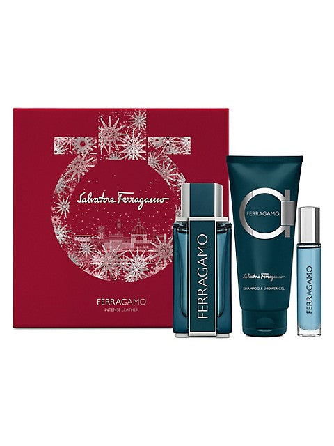 Salvatore Ferragamo Coffret cadeau 3 pièces en cuir intense