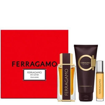 Ferragamo Spicy Leather gift set of 3 pcs by Ferragamo