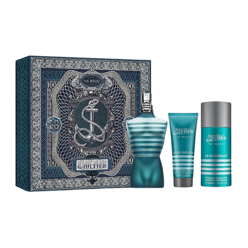 Le Male edt gift set of  3 pcs by  Jean Paul Gaultier