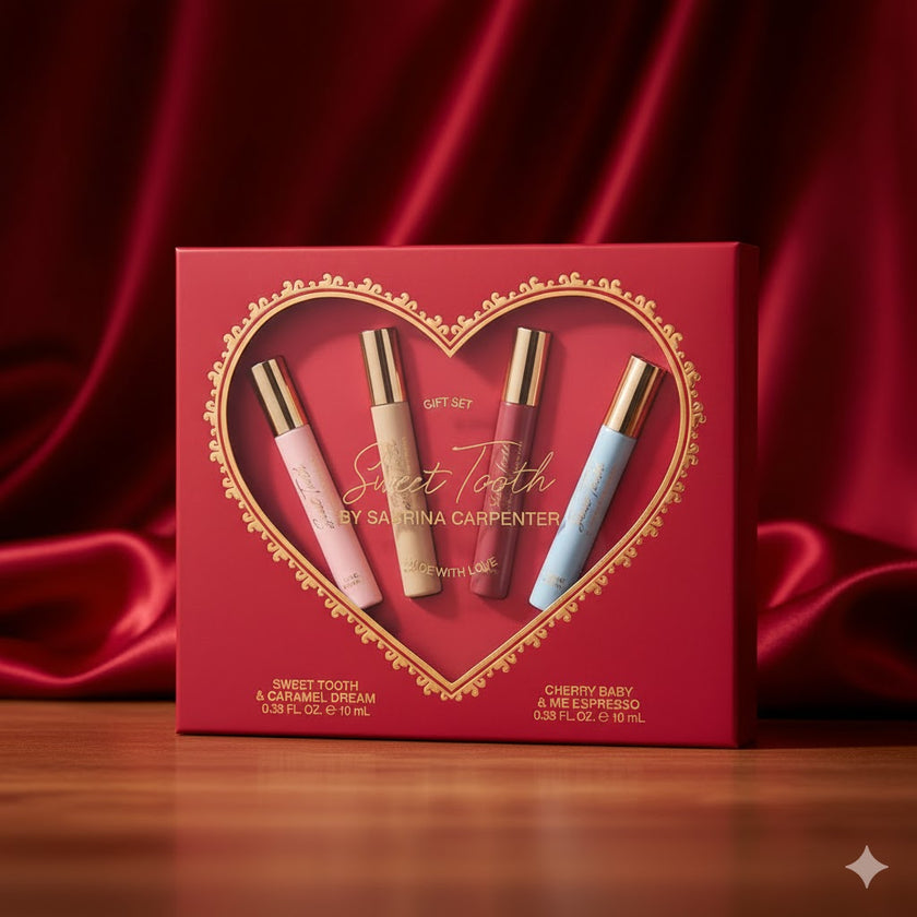 Sweet Tooth edp Travel Spray 4 pcs gift set for women by  Sabrina Carpenter