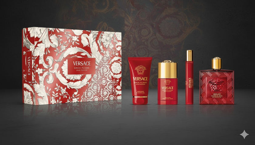 Eros Flame Versace 4 pcs gift set edp  for men by VERSACE