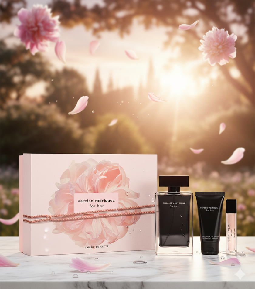 Narciso Rodriguez For Her edt gift set of 3 pcs by Narciso Rodriguez