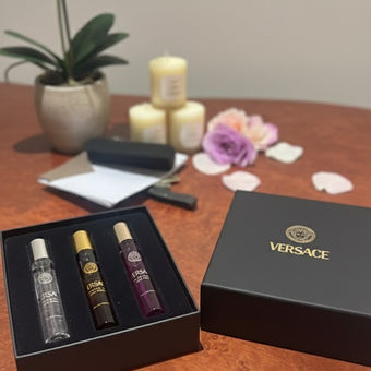 Versace 3 pcs travel gift set for woman by Versace