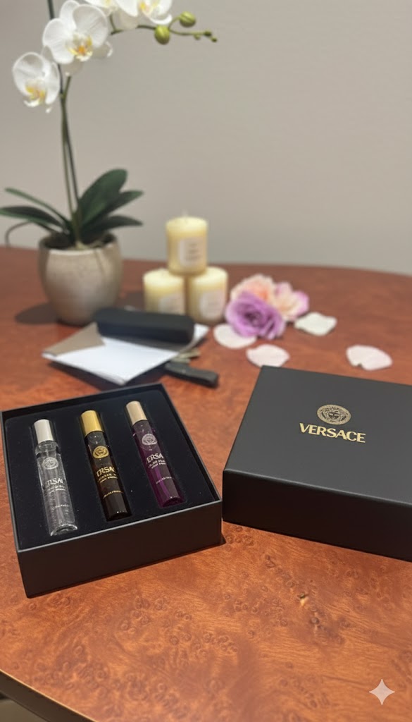 Versace 3 pcs travel gift set for woman by Versace