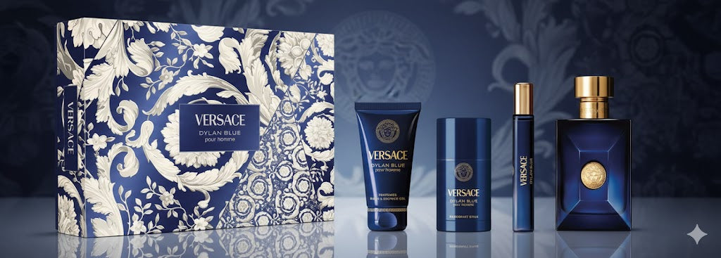 Versace Pour Homme Dylan Blue edt 4 pcs gift set for men by